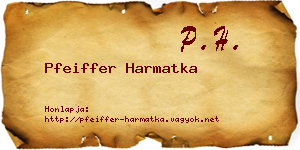 Pfeiffer Harmatka névjegykártya